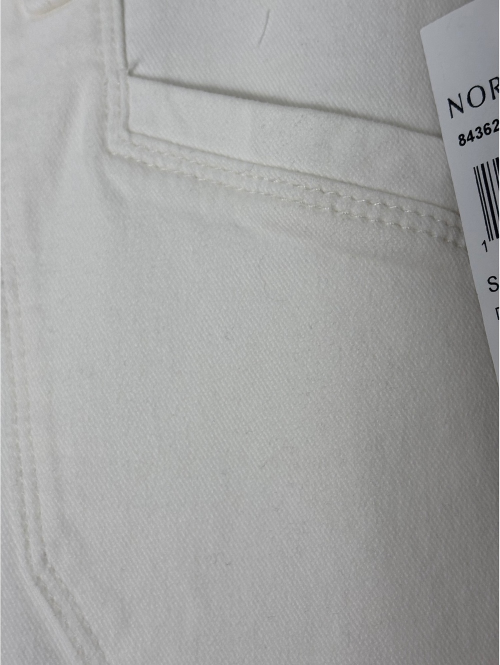 PAIGE Anessa Jeans 27 Tonal Ecru High Rise Wide Leg Utility Raw Hem NWT - Picture 8 of 14